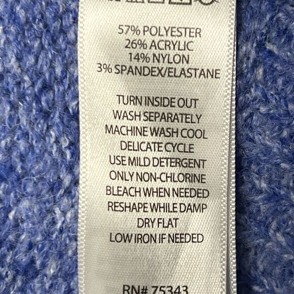 NWOT CUPCAKES & CASHMERE REVOLVE Blue Color Block Snowflake Hoodie Sweater XL - Picture 6 of 6